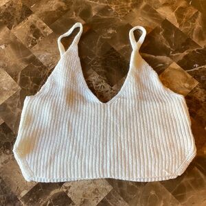 Knitted cropped tank top. Size S.